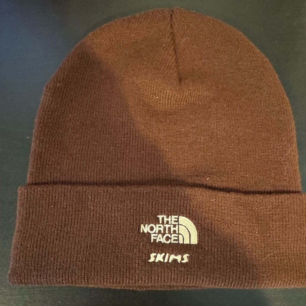 Skims and North Face collaboration Brown Knit Hat